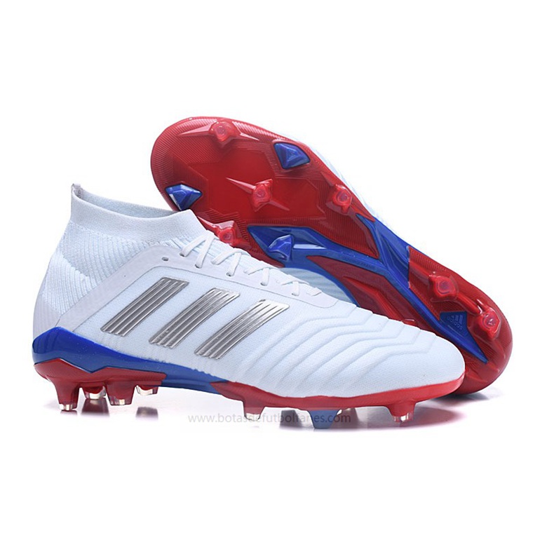 Adidas 2018 Predator 18.1 FG -Telstar Blanco Rojo – ofertas botas de futbol, de futbol multitacos