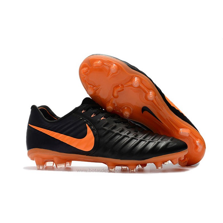 Campanilla perfil bosque Nike Tiempo Legend VII FG – Negro Naranja – ofertas botas de futbol,botas  de futbol multitacos