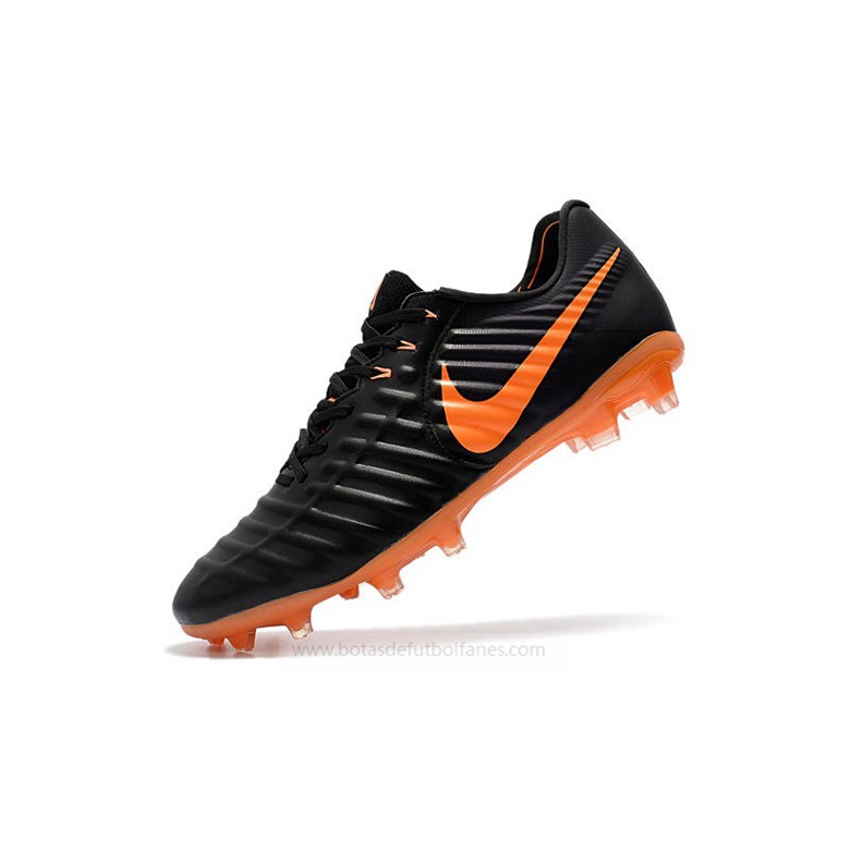liderazgo Comercio Intenso Nike Tiempo Legend VII FG – Negro Naranja – ofertas botas de futbol,botas  de futbol multitacos