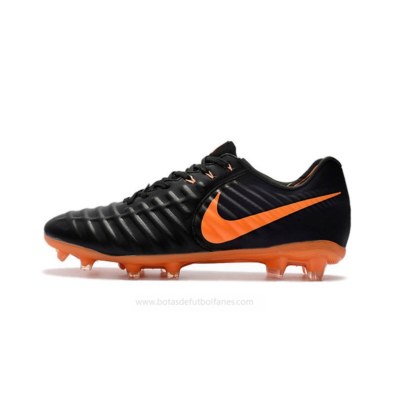Tiempo Legend VII FG – Negro Naranja – ofertas botas de futbol multitacos